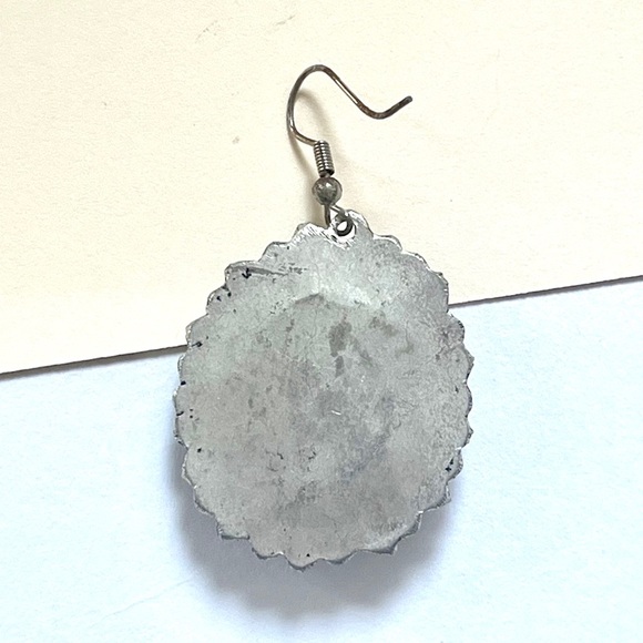 (pendant) 1980s vintage boho necklace pendant red, blue, green, &turquoise stone - Picture 10 of 10